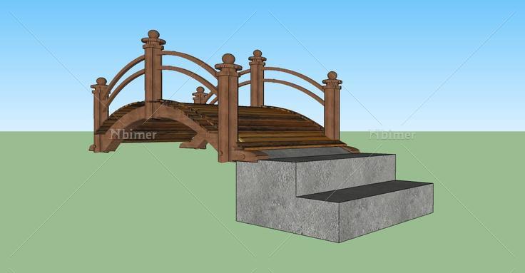景观-桥(74752)su模型下载