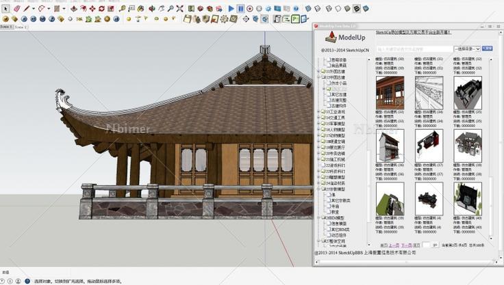 NEW！-分享中国古建筑大殿精致SketchUp模型下载