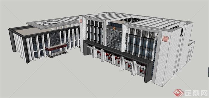 消防局大楼建筑设计SU模型