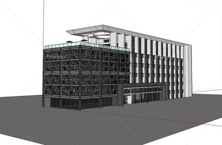 行政办公楼辅楼(100183)su模型下载