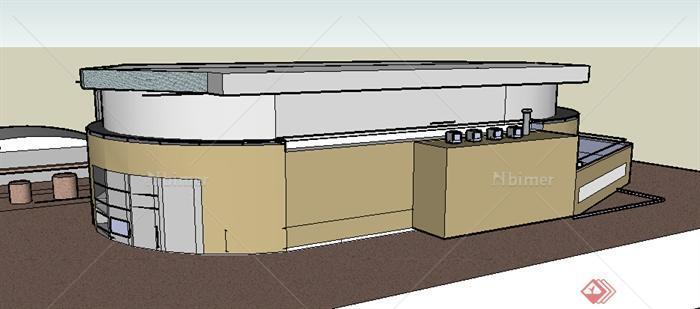 某室外体育场馆设计SU模型