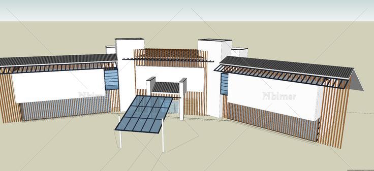 主入口会所建筑规划设计方案su模型