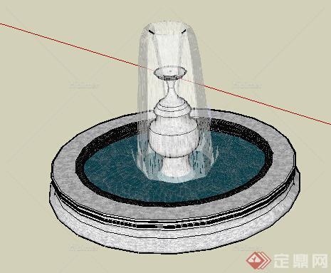 园林景观之喷泉水景设计SU模型6