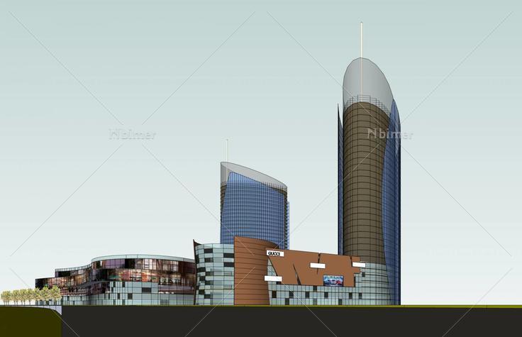现代商业综合体(49106)su模型下载
