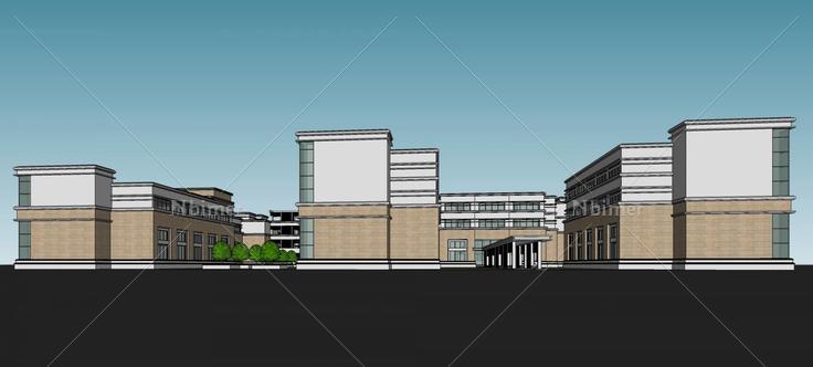 简欧风格学校(81009)su模型下载