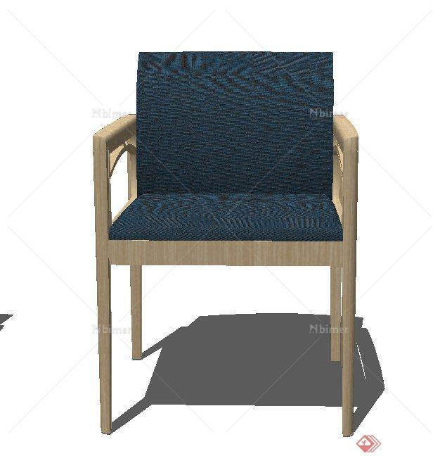 四把木质座椅设计SU模型[原创]