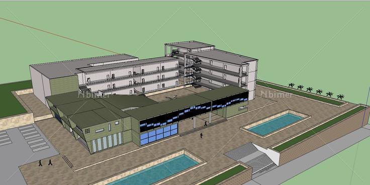高校教学楼(82520)su模型下载