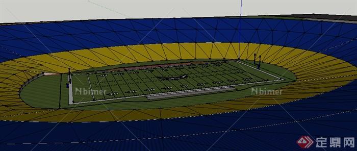 某室外大型体育馆设计SU模型