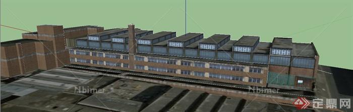 某多层仓库厂房建筑设计SU模型