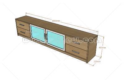 sketchup电视柜模型