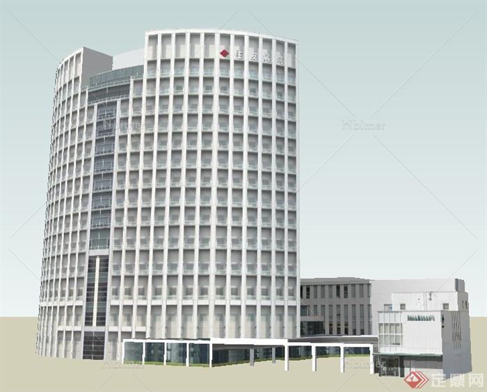 某现代医院住院部建筑设计SU模型