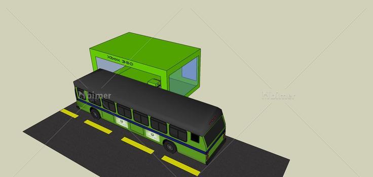 公交车站(69946)su模型下载