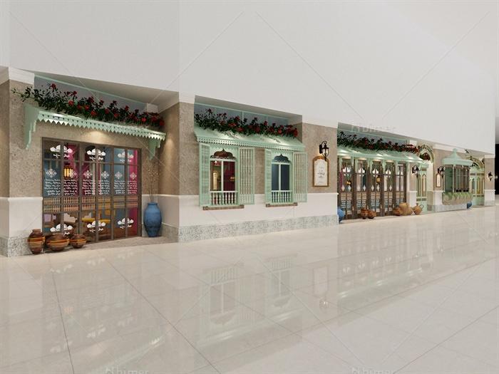 某新疆餐厅商场店空间设计3d模型[原创]