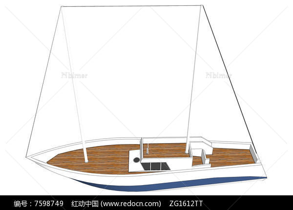 出海帆船模型SU