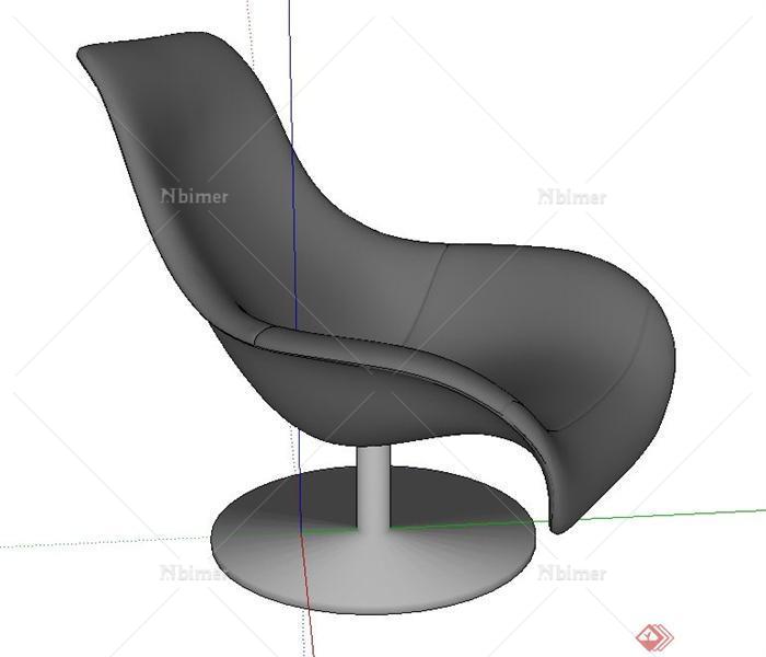 室内懒人躺椅设计SU模型