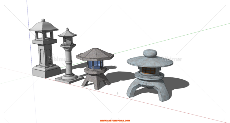 日式风格景观小品——石灯