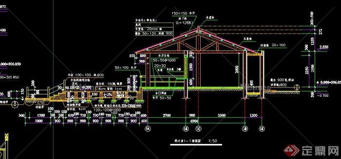 某现代中式砖瓦结构房子CAD施工详图