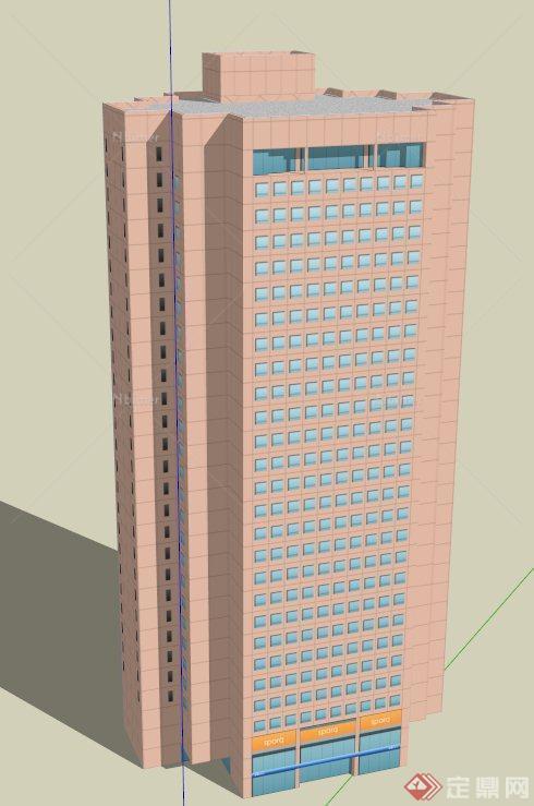 高雄商务大厦建筑设计SU模型