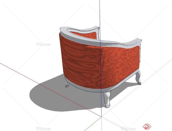 某欧式风格座椅设计su模型