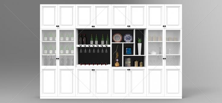 自己做的餐厅柜 酒柜 提供SketchUp模型分享下载