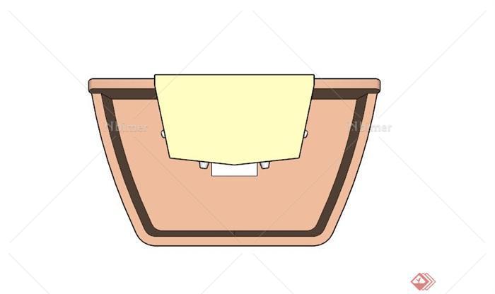 现代感应式洗手池设计SU模型素材[原创]