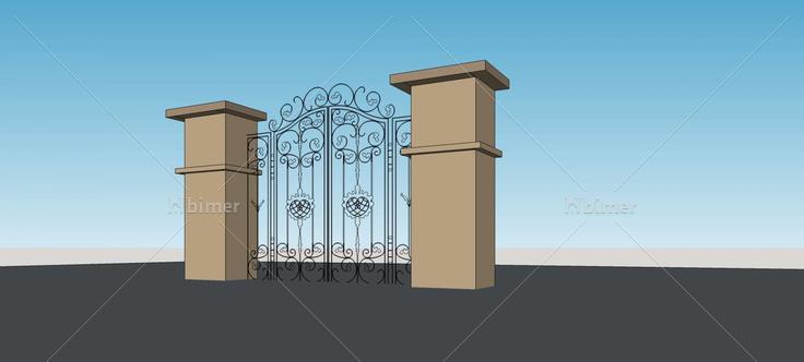 庭院大门(81625)su模型下载
