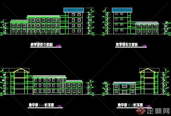 某农村中学建筑设计CAD全套施工图[原创]