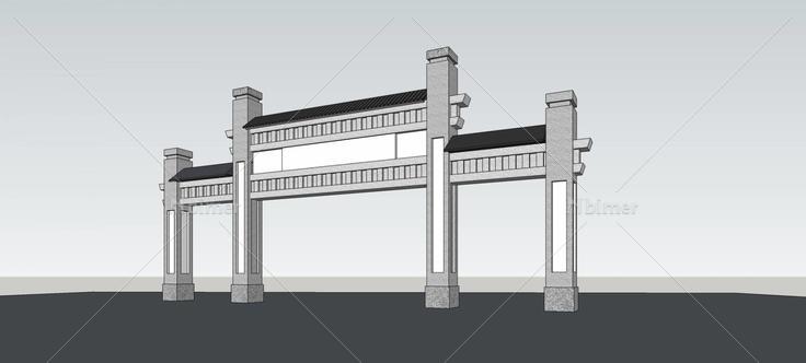 牌坊(76475)su模型下载