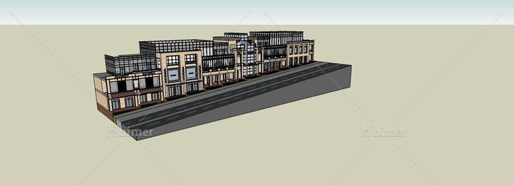 欧式商业街(71296)su模型下载