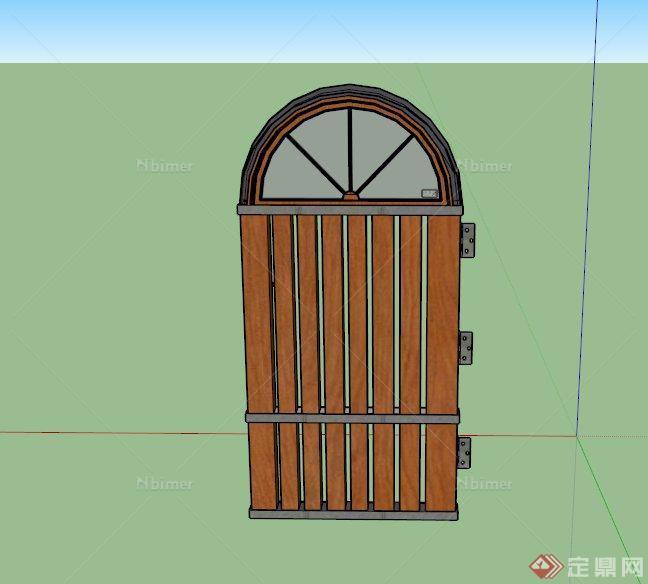 某欧式木质门设计SU模型