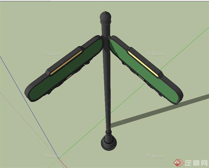 欧式风格指路牌设计SU模型