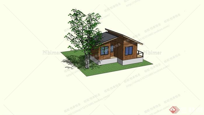 某小木屋建筑设计SU模型[原创]