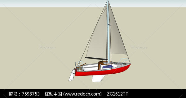 帆船游艇模型SU