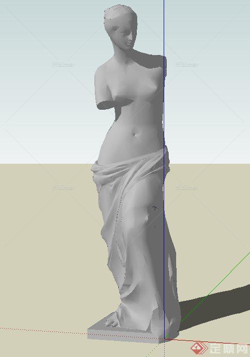 维纳斯雕塑景观小品设计su模型