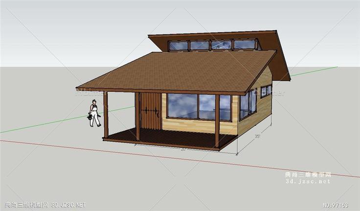 小木屋房子SU模型