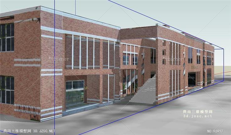 科技大学餐厅建筑SU模型