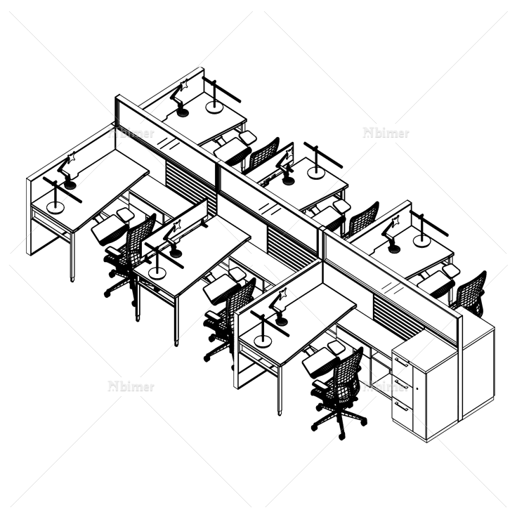 办公室办公桌椅柜组合家具