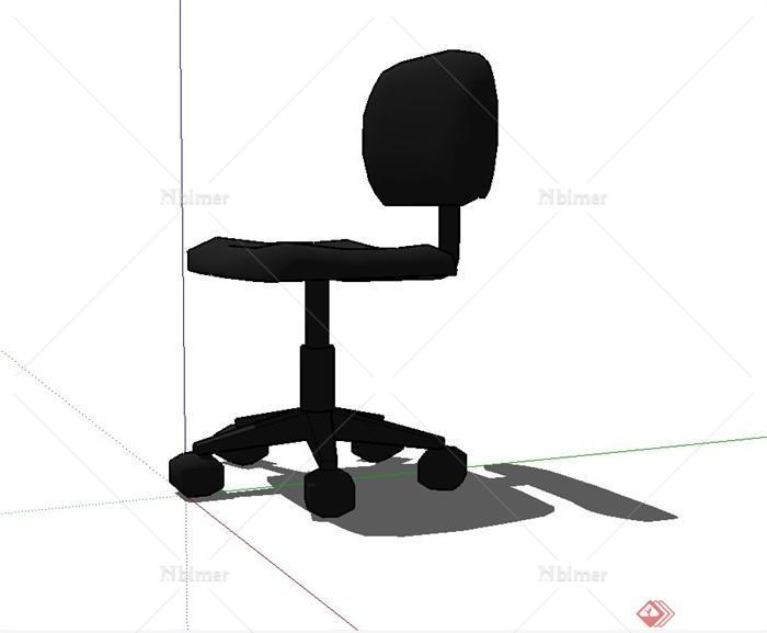 现代风格办公电脑椅设计su模型[原创]