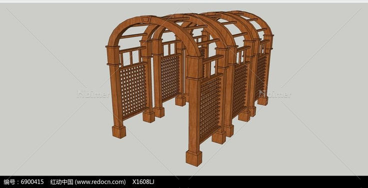 拱门木质廊架