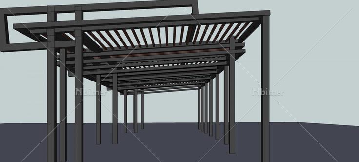 景观廊架(76195)su模型下载