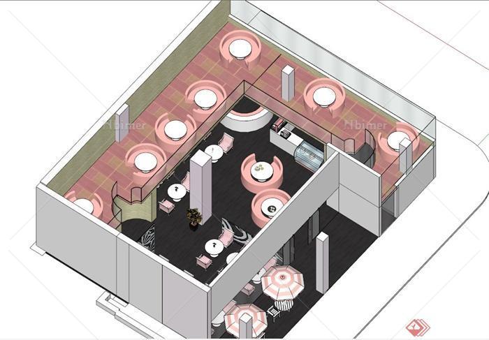 某甜品店装饰设计SU模型
