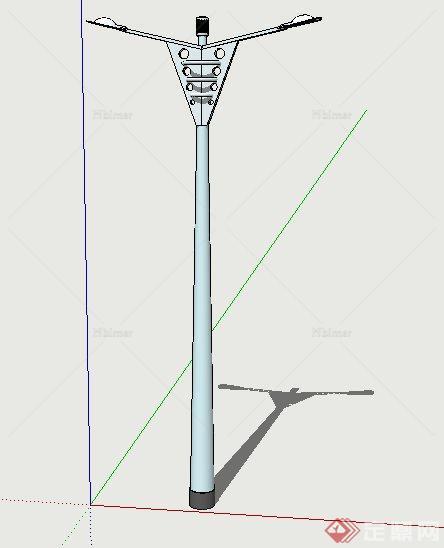 简约双头路灯设计su模型[原创]