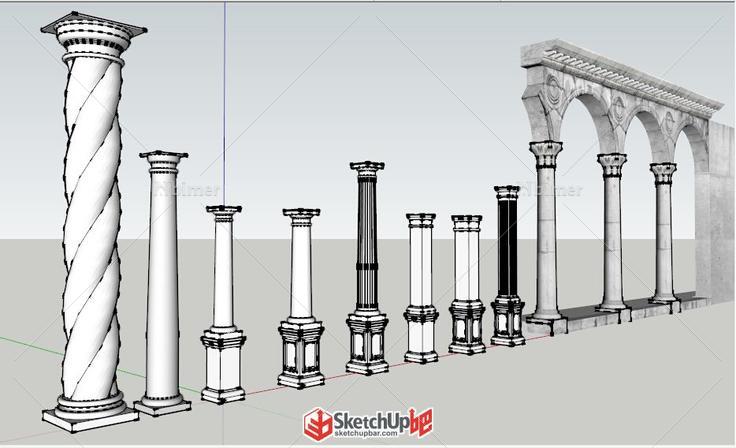 各种欧式柱子