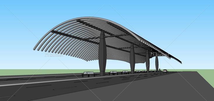 候车棚(69919)su模型下载