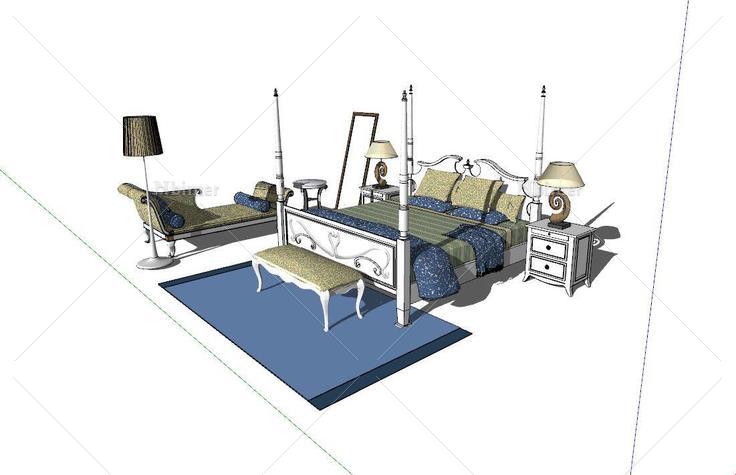家具精品系列合集-各种床(82870)su模型下载
