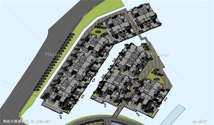 万科精品别墅方案模型-住宅su模型