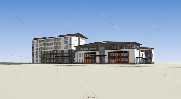 国内名院设计的疗养医院（已完工）模型效果图献