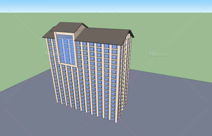 现代高层办公楼(51601)su模型下载