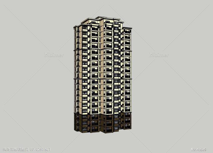 高层高层住宅 su模型 3d