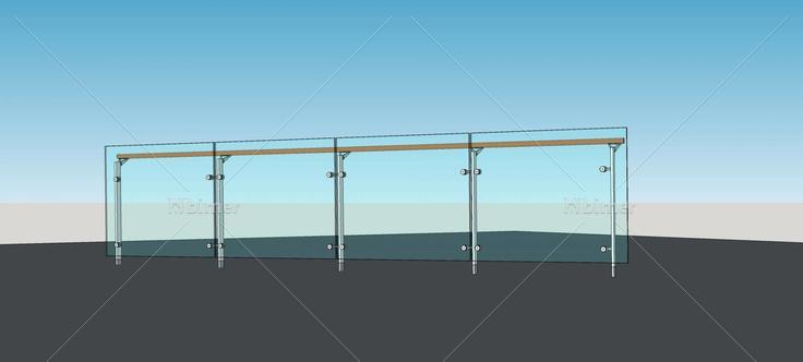 玻璃栏杆(81595)su模型下载
